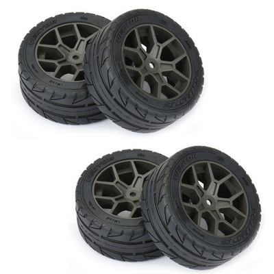 #ad #ad Pro Line 1 8 Vector S3 F R 2.4quot; Belted Mounted Tires 14mm Gray 4 for Vendetta $79.98