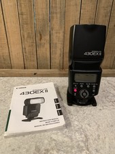 Canon Speedlite 430EX II Flash W/ Stand And Manual - Tested/Works