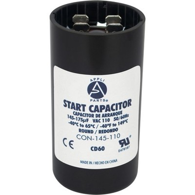 Appli Parts CON-145-110 Motor Start Capacitor 145-175 MFD uF, 110-125 VAC. Unive