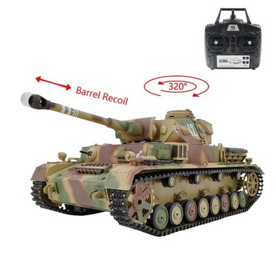 Plastic Henglong 3859 1/16 7.0 Military RC Tank German Panzer IV F2 RTR BB IR