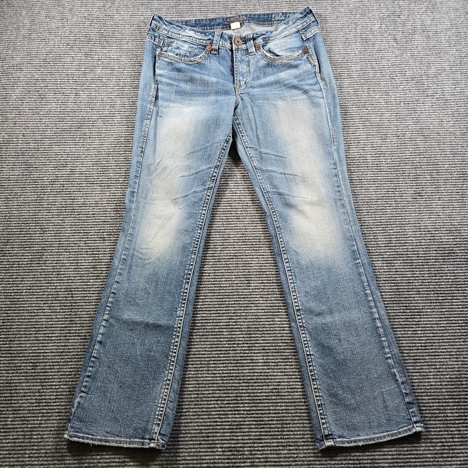 Silver Jeans Lola Women's 14 Long 34x32  Blue Bootcut Y2k