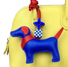 Dog Bag Charm Fashion Luxe Vibrant Animal Leather Keyring Charm Accessory