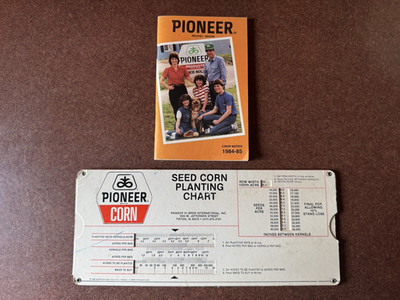 Pioneer Corn Crop Notes AND Seed Corn Planting Chart Advertising 1984-85