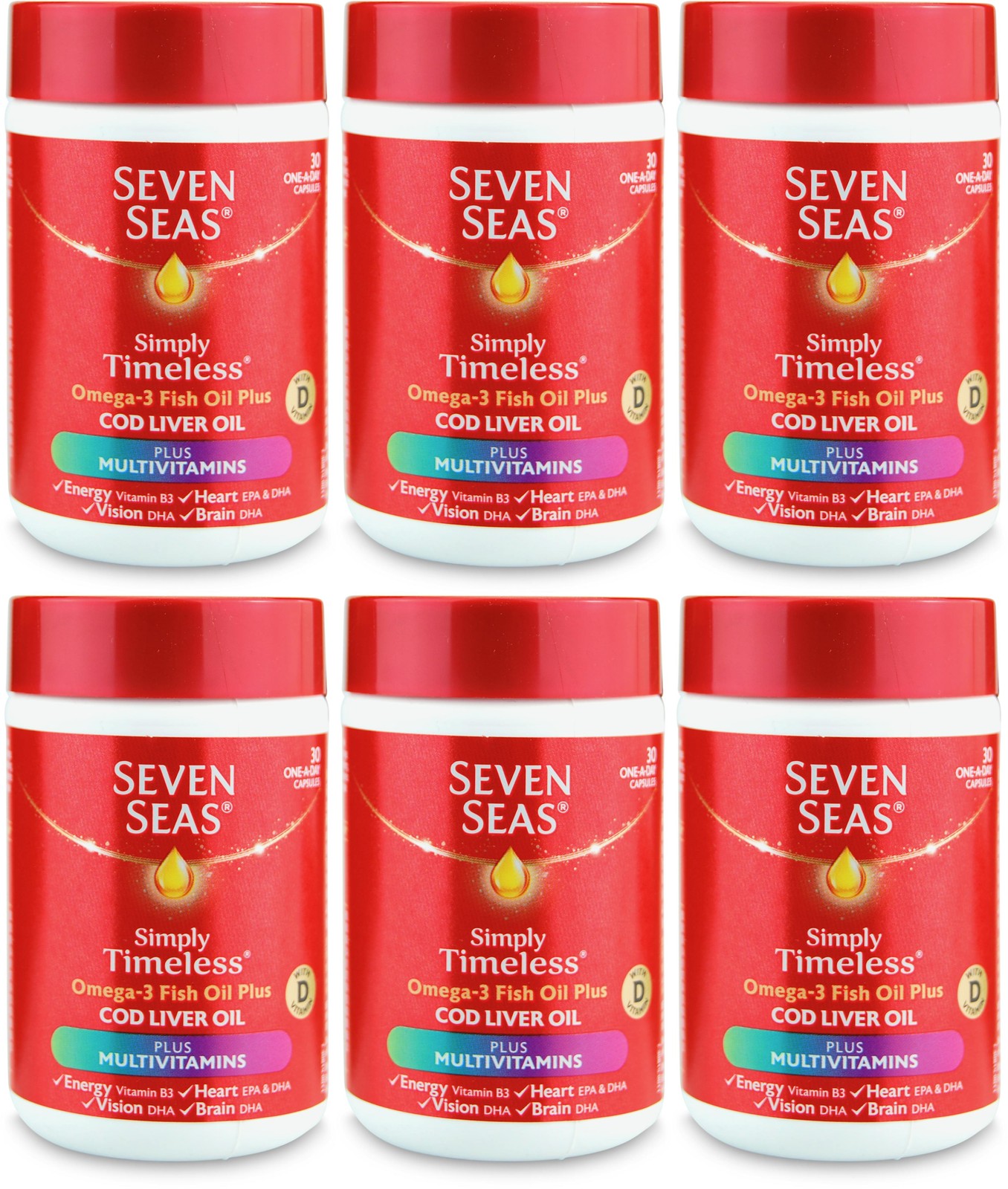 Seven Seas Omega-3 Fish Oil + Cod Liver Oil Capsules - 30 Capsules - Image 9