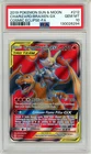 Charizard & Braixen GX Sun Moon Cosmic Eclipse Tag Team Full Art 212/236 PSA 10