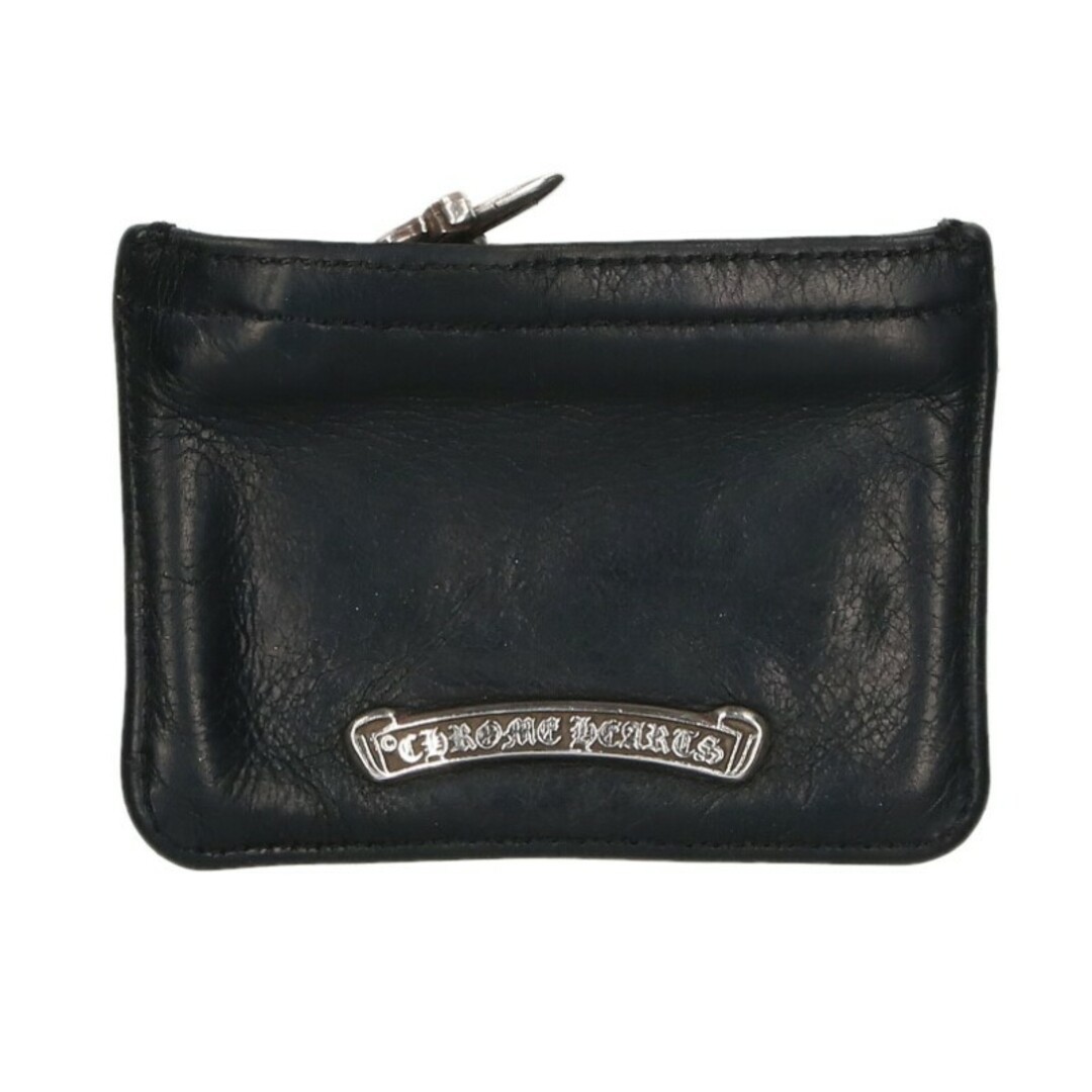 075◆CHROME HEARTS ZIPPER CHANGE PURSE Chrome Hearts ZPR CHNG 3x4 change purse zipper coin mens