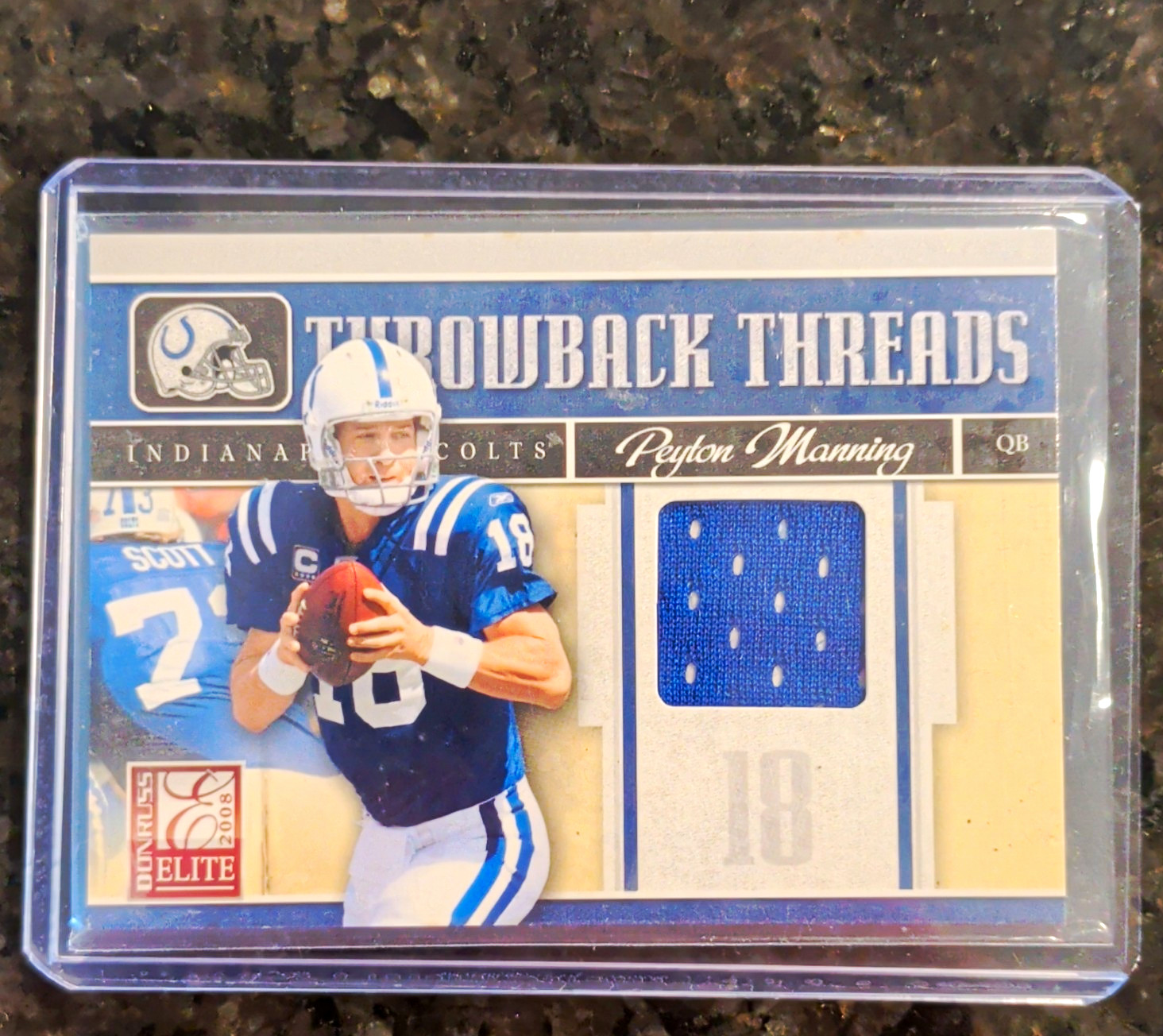 Donruss 2008 Elite Peyton Manning Colts Throwback Threads TTS-22 MEM /199