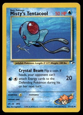 NM Misty's Tentacool (57) [Gym Heroes 057/132] Unlimited Uncommon Pokemon TCG