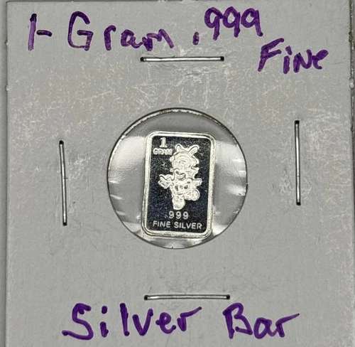 1 Gram .999 Fine Silver Bar - Fox