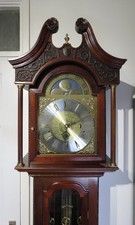 Top Quality Musical Longcase Clock. Hermle 1171-850. Triple Chime. Mahogany Case