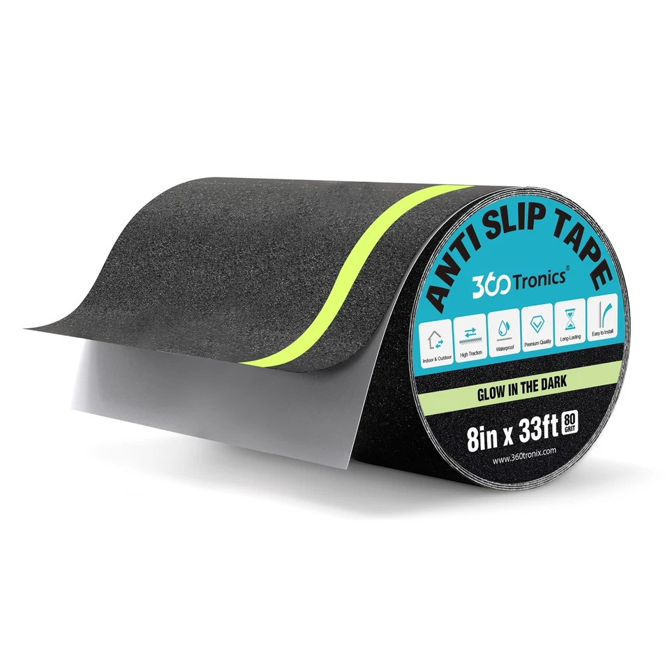 Cinta de agarre de seguridad antideslizante antideslizante de alta tracción que brilla en la oscuridad tiras luminosas Foto 4 de 4