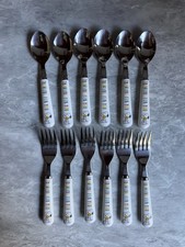 Pottery Barn Kids Peanuts Snoopy Thankful For You Utensils Fork Spoon H56