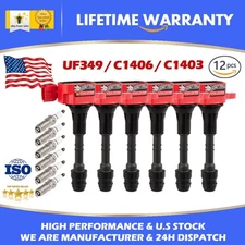 6Pcs Ignition Coil & Iridium Spark Plug For Infiniti G35 M35 I35 FX35 3.5L UF349