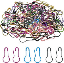 100Pcs Premium Metal Gourd Pins - 0.8" Mixcolor Bulb Safety Pins for Clothing...