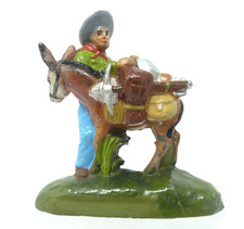 VINTAGE CAST METAL PROSPECTOR GOLD MINOR & DONKEY / BURRO PAPERWEIGHT