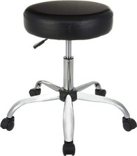 Drafting Spa Bar Stool with Wheels, Height Adjustable Swivel Seat, Easy to Move,