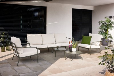 Primaster Gartenmöbel-Set Elba 5-teilig - Rattan Lounge Für 7 Personen