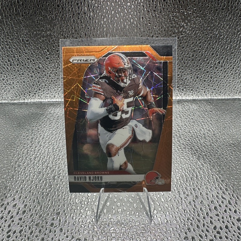 2024 Panini Prizm David Njoku Orange Laser Prizm