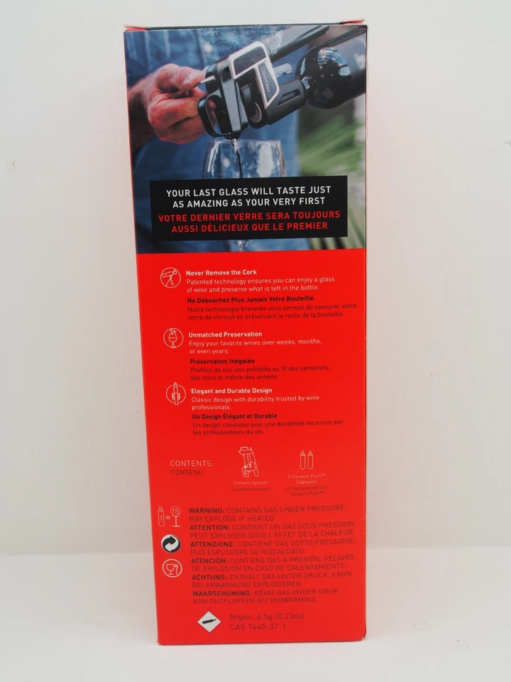 Coravin Modelo Dos Vinos Completo con Sistema de 2 Cápsulas de Argón Nuevo Caja Abierta Foto 3 de 4