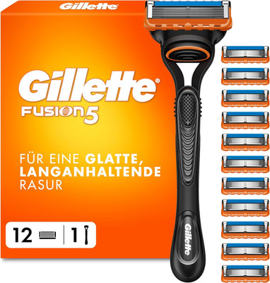 Gillette Fusion 5 Rasierer Herren, Nassrasierer, Metall, Schwarz - Herrenrasiere