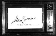 Stan Jones Chicago Bears HOF Signed Cut Auto Beckett Auto