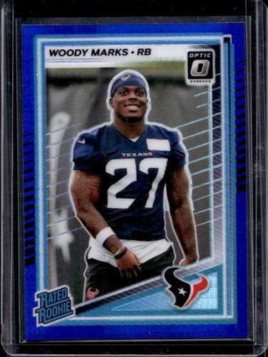 2025 Panini Donruss Optic Woody Marks Rated Rookie Blue Hyper Prizm #288 Texans