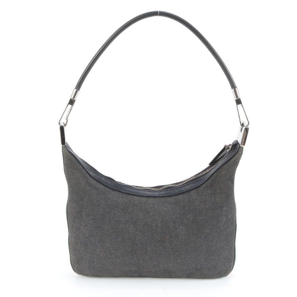 GUCCI Sherry Line 01233 Web Canvas Leather Shoulder Bag Black Italy thumbnail 3