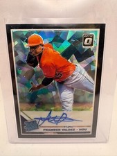 2019 Donruss Optic Framber Valdez BLACK CRACKED ICE /25 Auto Rated Rookie