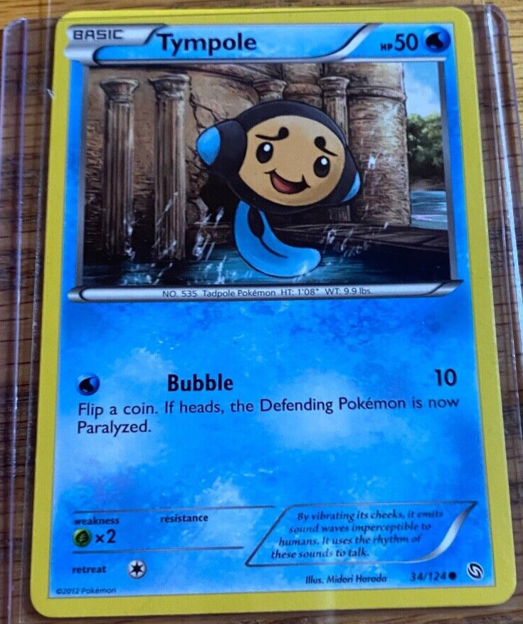 Tympole 34/124 - Dragons Exalted - Common - Pokemon Card TCG- Lightly Played