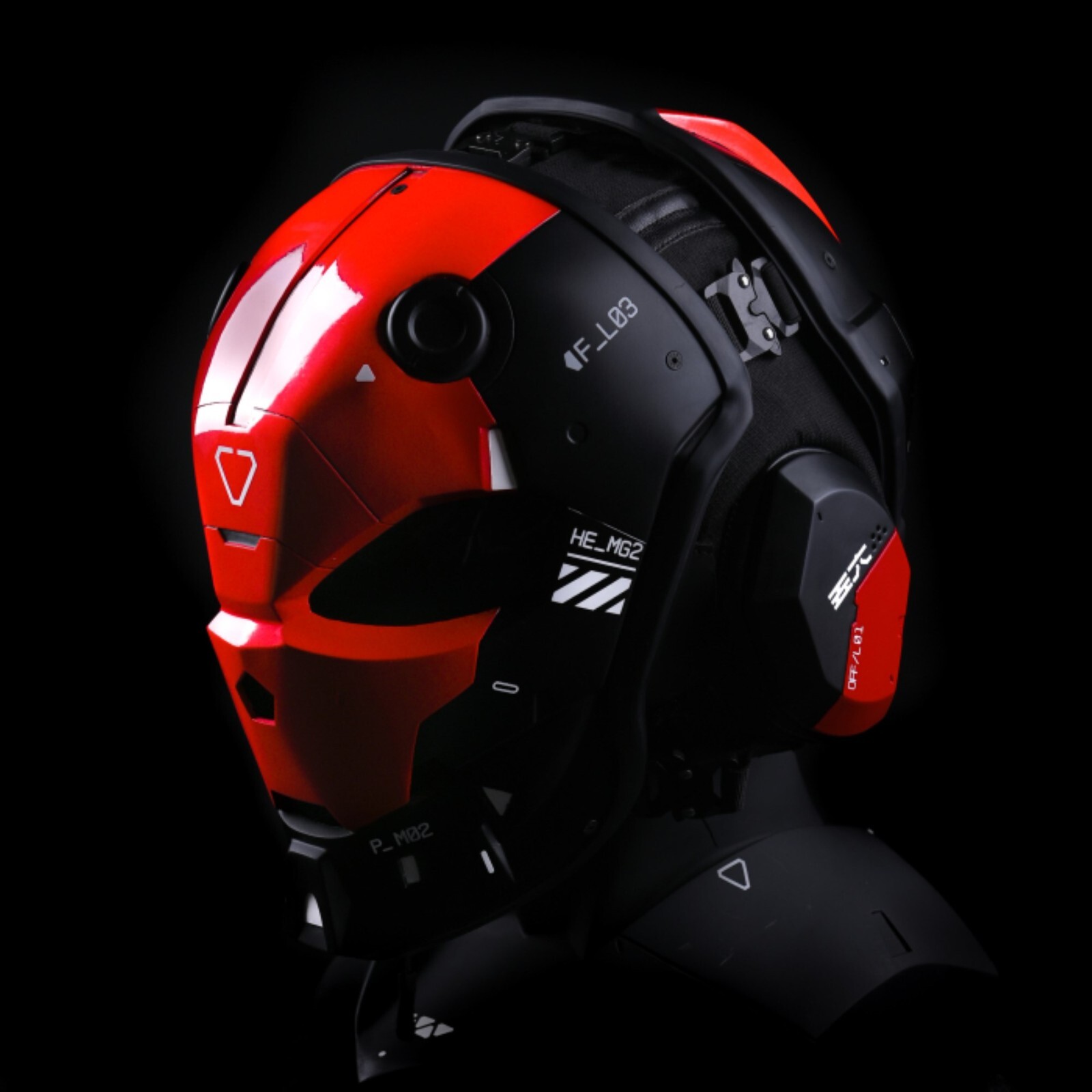 Machine56 Wearable Black Red Helmet Art Mask HE/MKX2B01_F [NOT FOR