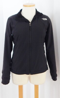 The North Face Women s Blk Fleece Lined Full Zip Jacket Sz L Rg READpocket ISSUE