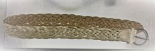 BELT Woven Braided Tan with Round Buckle - Size 11- 43"x2"