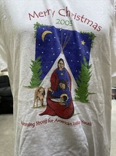 Running Strong for American Indian Youth Merry Christmas 2003 T Shirt Size L