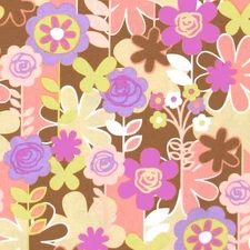 FREE SPIRIT "WEEKENDS" GARDEN WALK Brown by the 1/2 yard