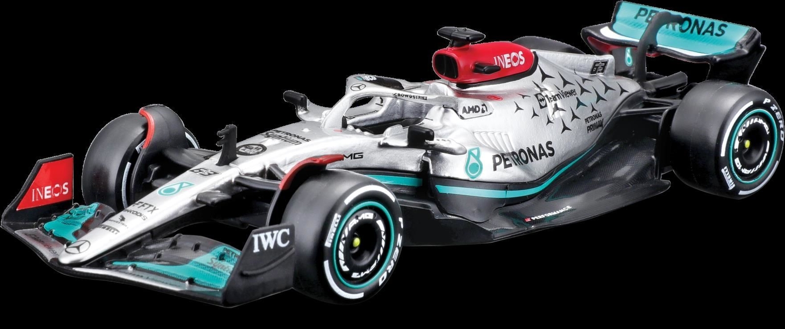 Gadget - Bburago: Mb F1 W13 E Performance (2022) #63 (Russell) -1:43 - Bburago