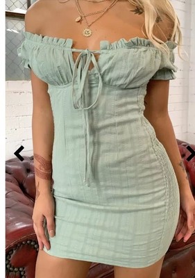 sage green bodycon dress
