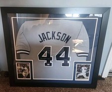Reggie Jackson Autographed & Framed New York Gray Jersey JSA COA