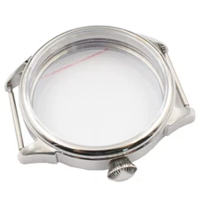 42mm Brushed PVD Steel watch Case Fit ETA 6497/6498,Seagull ST36 movement