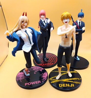 新品 TEMRAW.VTG CHAINSAW MAN DENJI MAKIMA Chainsaw Man Figures set of 4 Denji Power Makima Aki from Japan | eBay