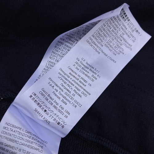 GUCCI KIDS BLACK COTTON INTERLOCKING GG PATCH ZIP UP SWEATSHIRT - Picture 11 of 13