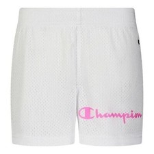 Champion Shorts Girls M 10 White Varsity Mesh