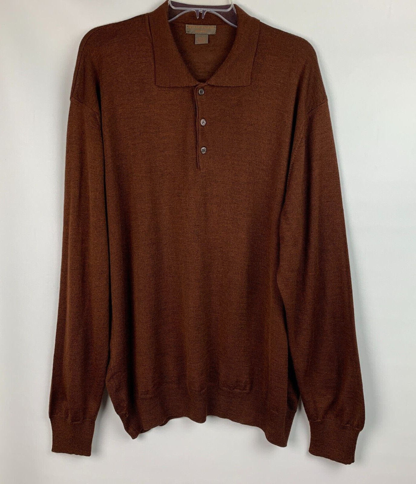 Sette Ponti Sweater Copper Collared Pullover 3-Bu… - image 1
