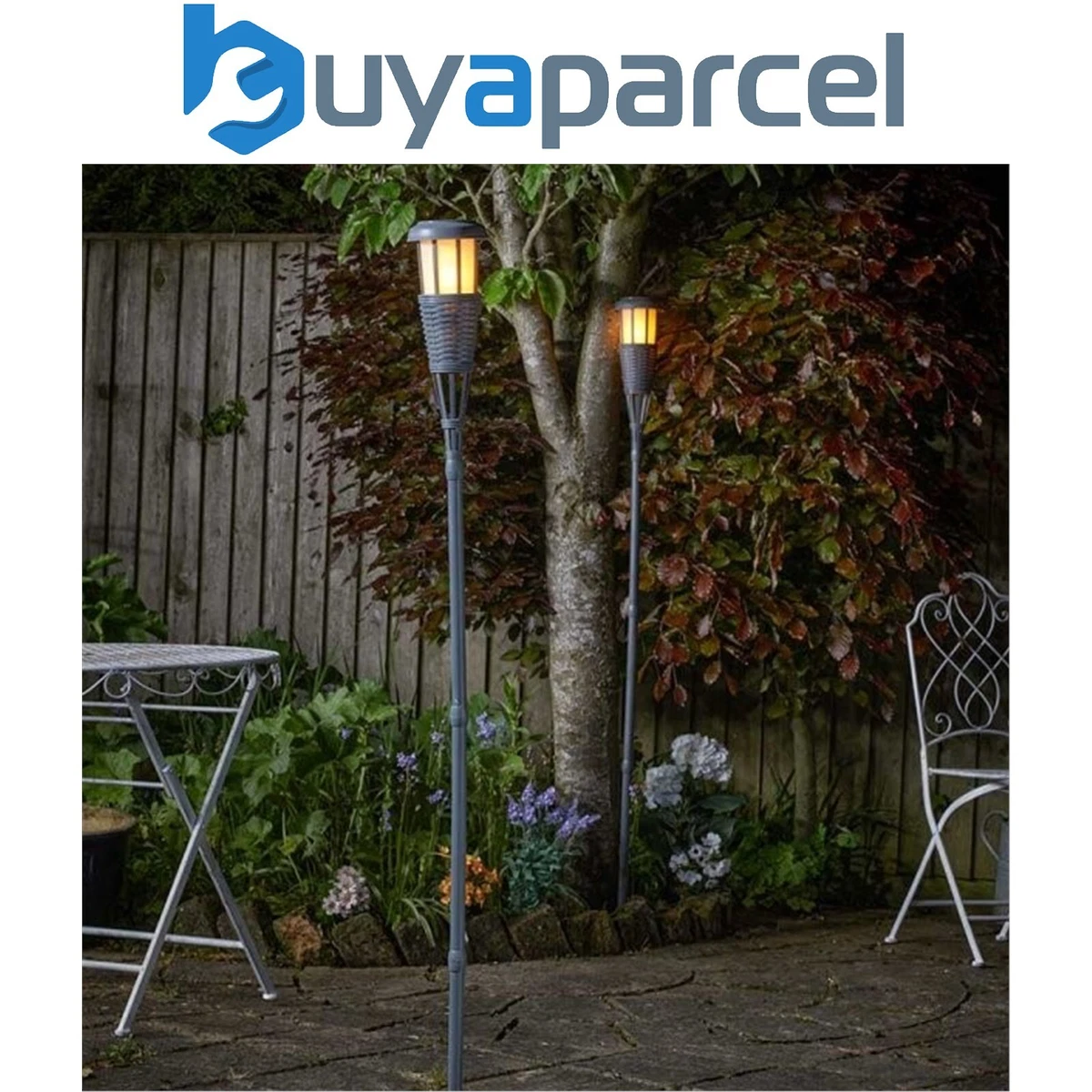 Solar tiki garden lights outlet