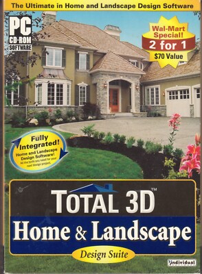 2004 Total 3D Home & Landscape Design Suite CD-ROMs in Box 
