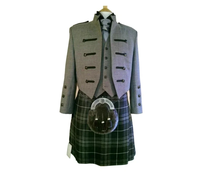 Men's Scottish Highland Gray Kilt Jacket With Waistcoat New Kilt Jacket
Opens in a new window or tab