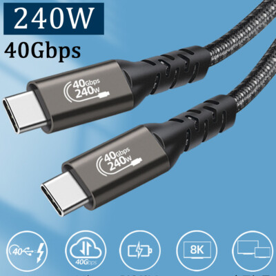 Cavo Corto USB 4 Thunderbolt 4 FPC 40gbps USB4 Tipo C Cavo Dati Thunderbolt3 240W 8K 60Hz Per EGPU HDD SSD Docking Station HUB - Foto 9