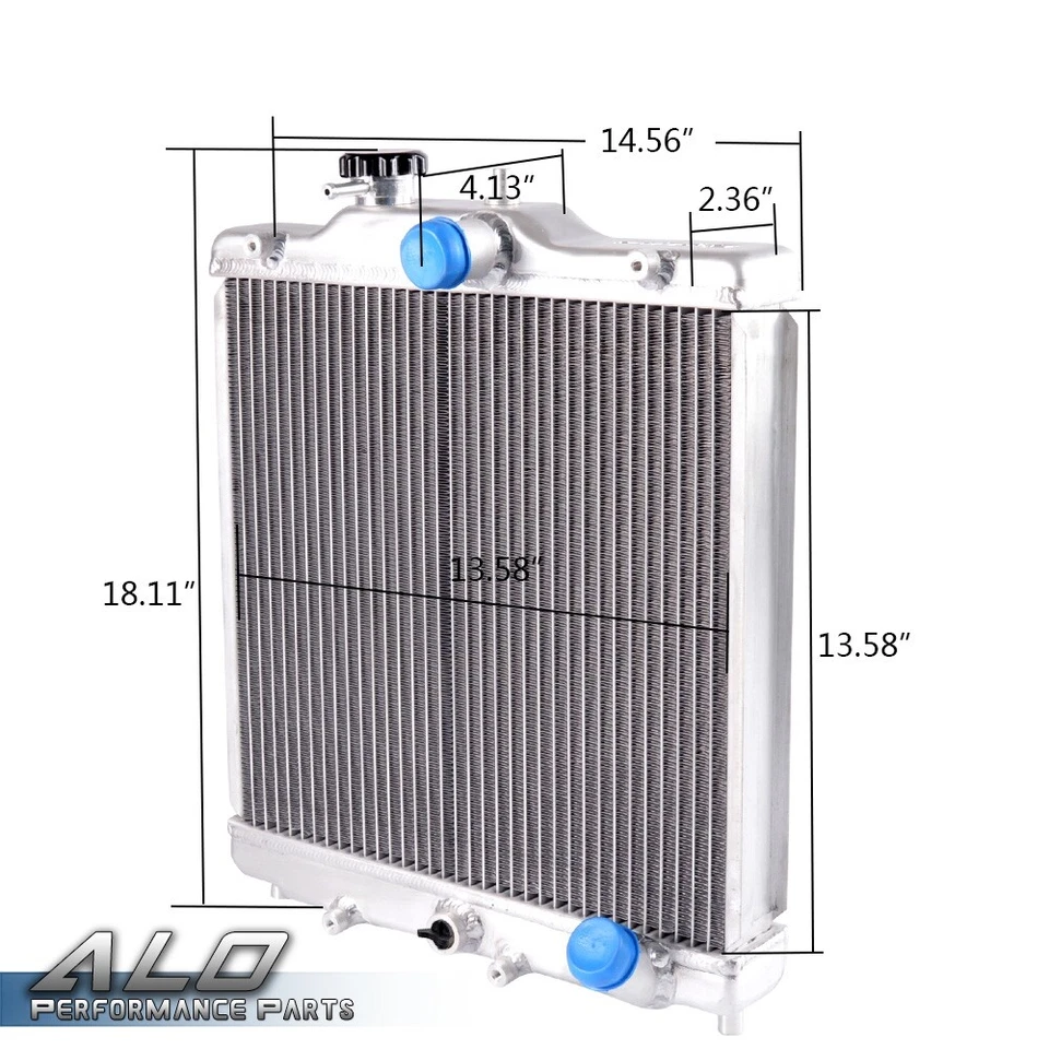 3 ROW 52MM Aluminum Radiator Fit For Honda Civic B18C/B16A 32MM IN/OUT - Image 2 of 4