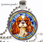 Cavalier King Charles Spaniel Necklace Dog Mom Gift Silver Charm Pendant