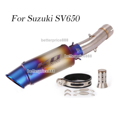 SV650 社外ステンレスサイレンサー For Suzuki SV650 2016-2025 Middle Exhaust System Link Pipe With