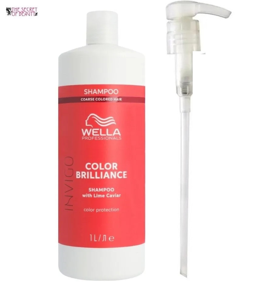 Wella INVIGO Color Brilliance Shampoo For Coarse Hair 1000ml + Pump